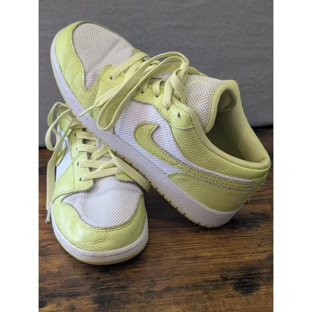 Nike Air Jordan 1 Low 6y Women's 8 Mens 7 Uk 6 SE White Limelight DH9619-103